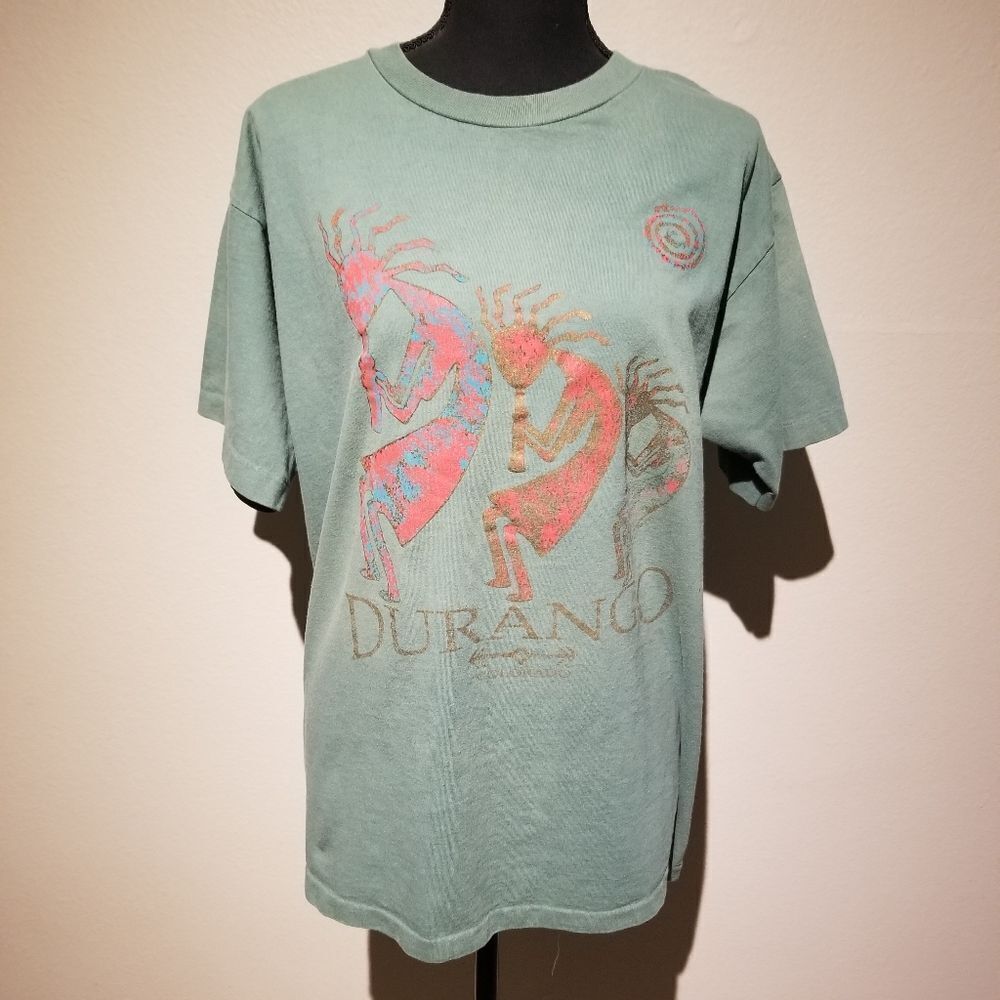 VINTAGE DURANGO COLORADO SINGLESTITCH T SHIRT SIZE LARGE MADE IN USA. B11